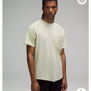 Men's Lululemon Ventilated Hiking Short-Sleeve Shirt Light Green T-Shirt dewy L